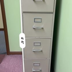 Two Metal Filing Cabinets