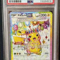 Pokemon Pikachu EX Surging Sparks Ultra Rare PSA 9