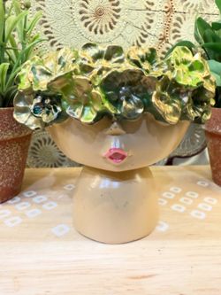 Home decor 5 wide 4 tall Hand casted and painted