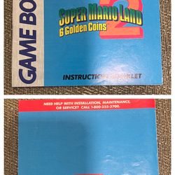 Super Mario Land 2 Nintendo Gameboy Manual