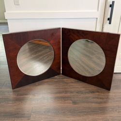 Large 32” Vintage Mid-Century Modern Geometric Wall Mirrors (2) - $350 Each