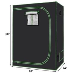 New 24"x48"x60'' Iron Frame Indoor Hydroponic Grow Tent