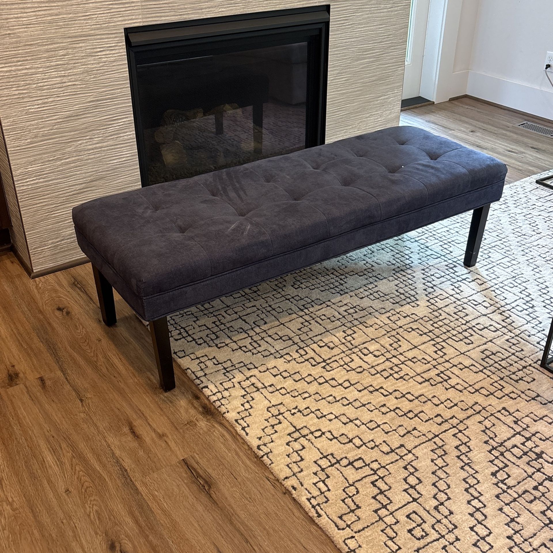 Free - Velvet Ottoman