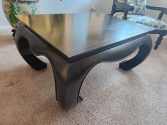 Dark wooden coffee table