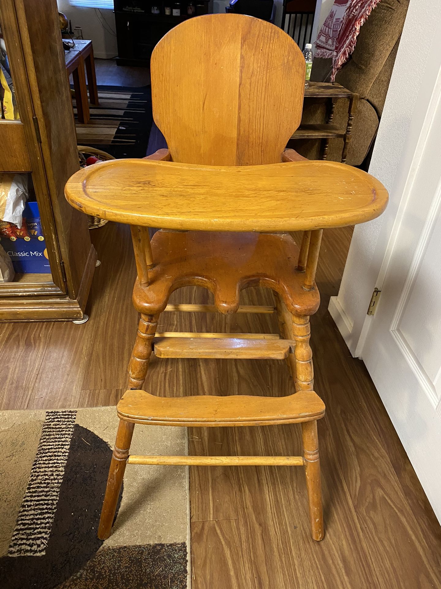 Antique Wooden High Chair