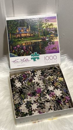 Buffalo Games Golden Moments Cottage Cabin Forest  1000 Pc Jigsaw Puzzle