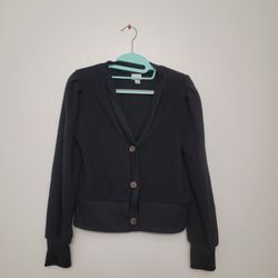 A New Day, Soft, Black, Crop Cardigian, S