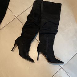 Black Suede Boots 