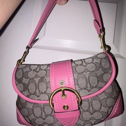 Limited re-edition 2006 Coach Signature Jacquard Soho Bag Petunia 
