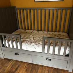 Gray Convertible Crib