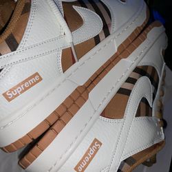 Supreme/Burberry Collab Air Force 1s