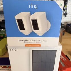 Ring camera With battery 2 pack & solar