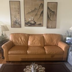 Genuine Leather Couch 