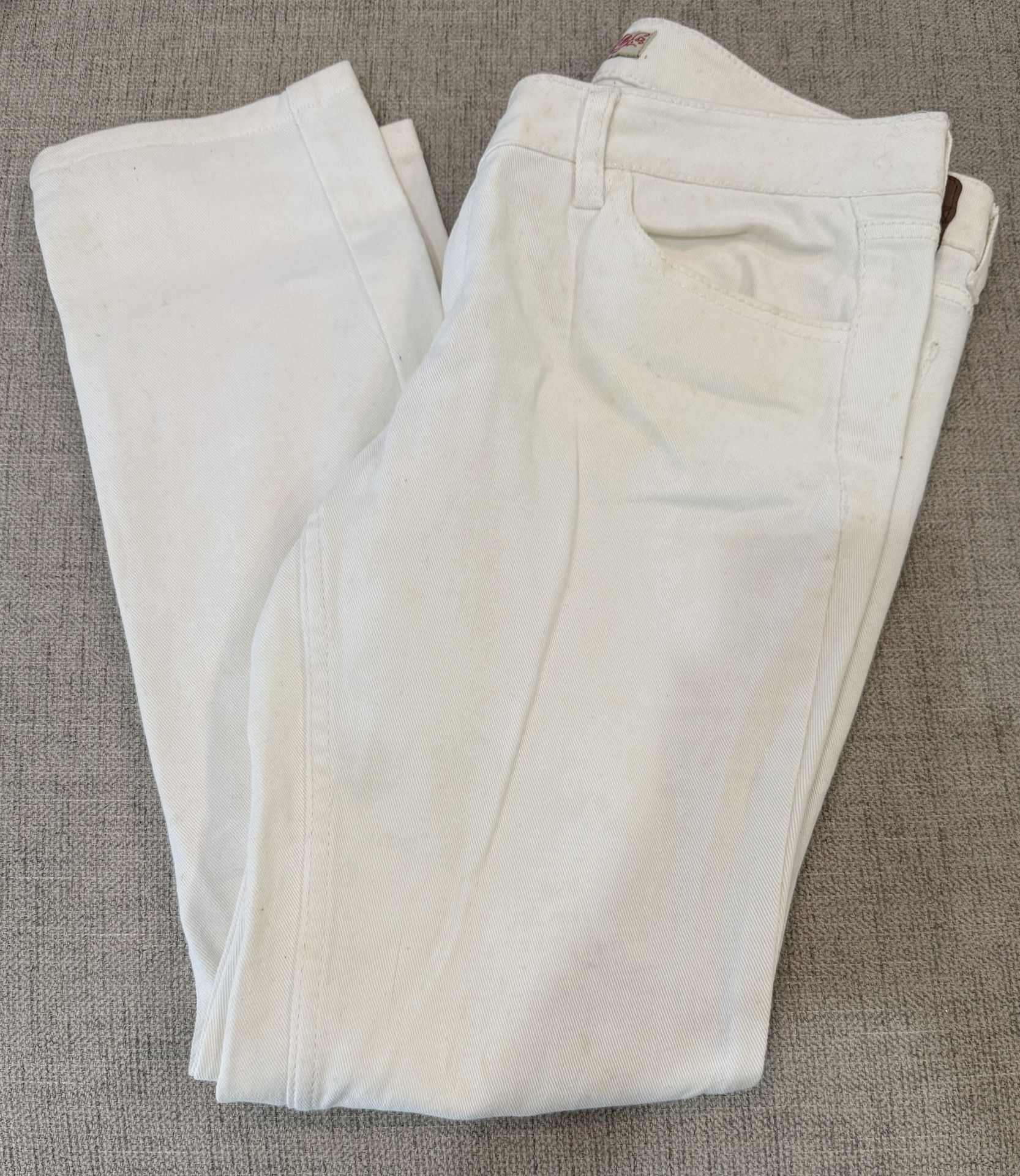 Paris Blues Skinny leg high waist white Cotton Jean 11