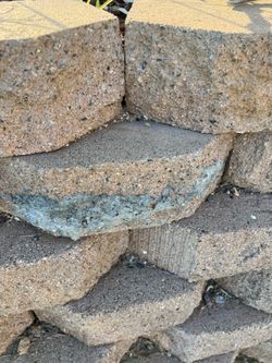Tan Retaining wall blocks