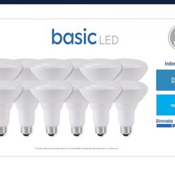 GE Basic 65-watt EQ BR30 daylight medium base (E-26) dimmable light bulbs (12 packs) 