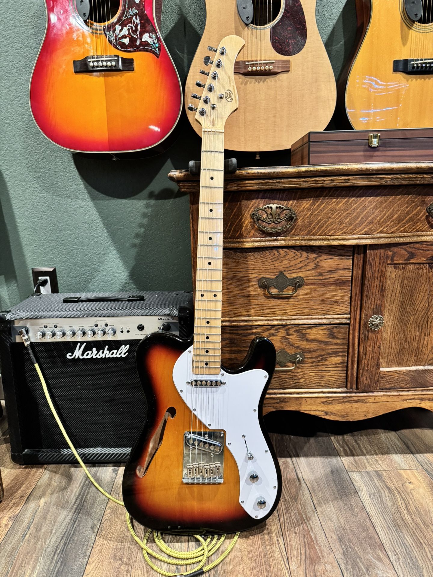 Custom Made Telecasters SX VTG Custom Handmade Telecaster Thinline Electric Guitar for Sale in ...