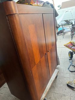 Wood Armoire Wardrobe Cabinet