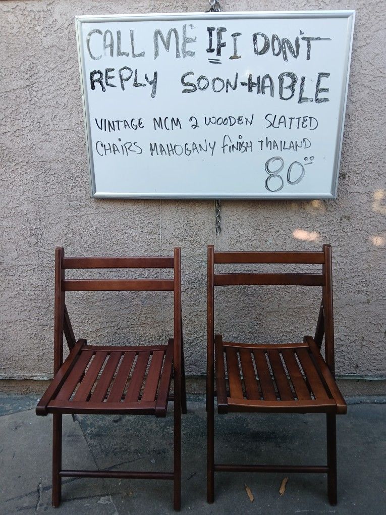Vintage Wooden Foldable Chairs