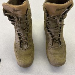 This is a Danner Tanicus 8" military boot in coyote brown.