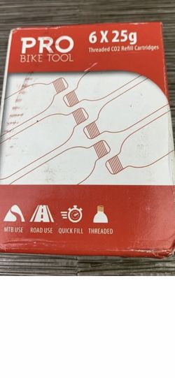 PPRO BIKE TOOL 6X25g Threaded C02 Refill Cartridges