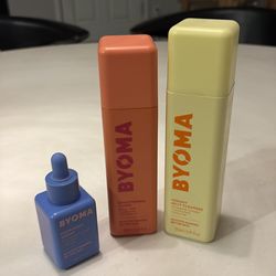 Byoma Skin Care set of 3, cleanser, toner, and serum