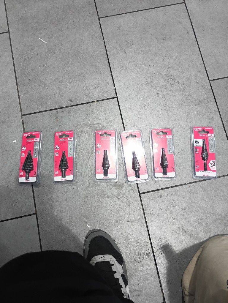 Milwaukee Step Drill Bits.All Sizes @ The Price Guaranteed