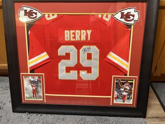 Signed Framed Eric Berry Jersey