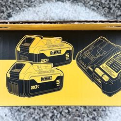🚨 NEW DEWALT 20V 5.0Ah BATTERY KIT 🔥 2 BATTERIES + CHARGER ⚡ READY TO WORK