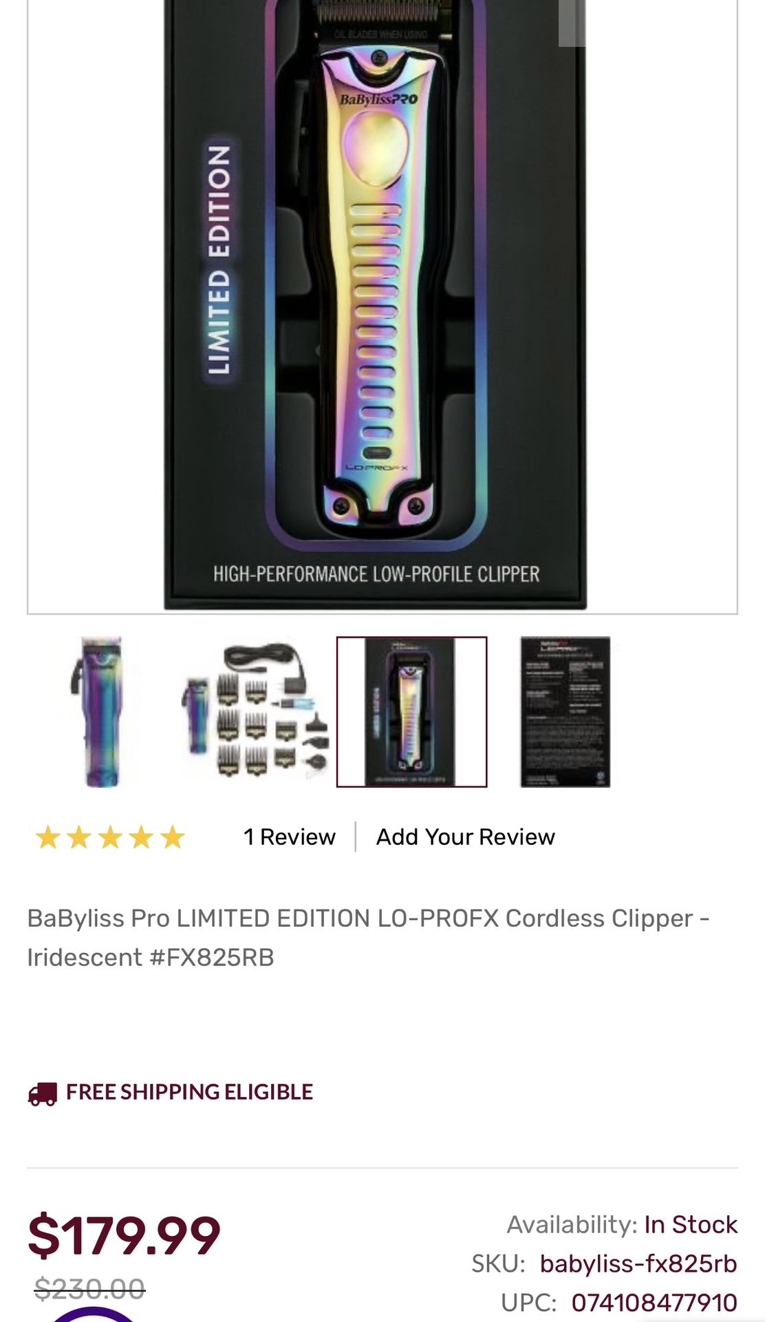 BaBylissPro Lo-ProFX (LimitedEdition)