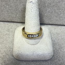 Gold Wedding Diamond Band 