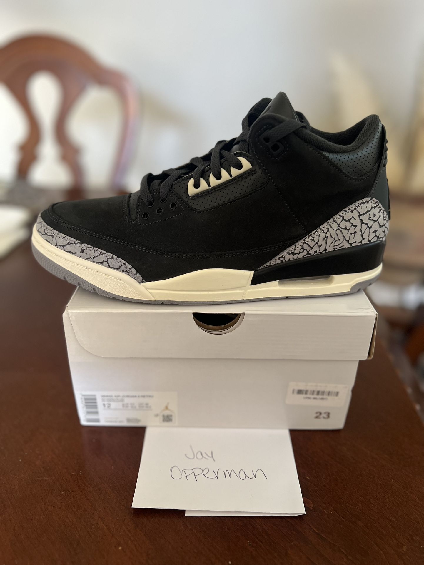 Jordan 3 Off Noir Sz 10.5 Men’s