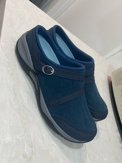 Easy -Spirit Navy Blue Suede Slip-On Clogs