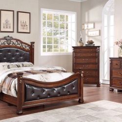 Queen d see size frame and mattress