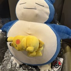 Pikachu & Snorlax Pokémon Dreams Plush - 20 In.