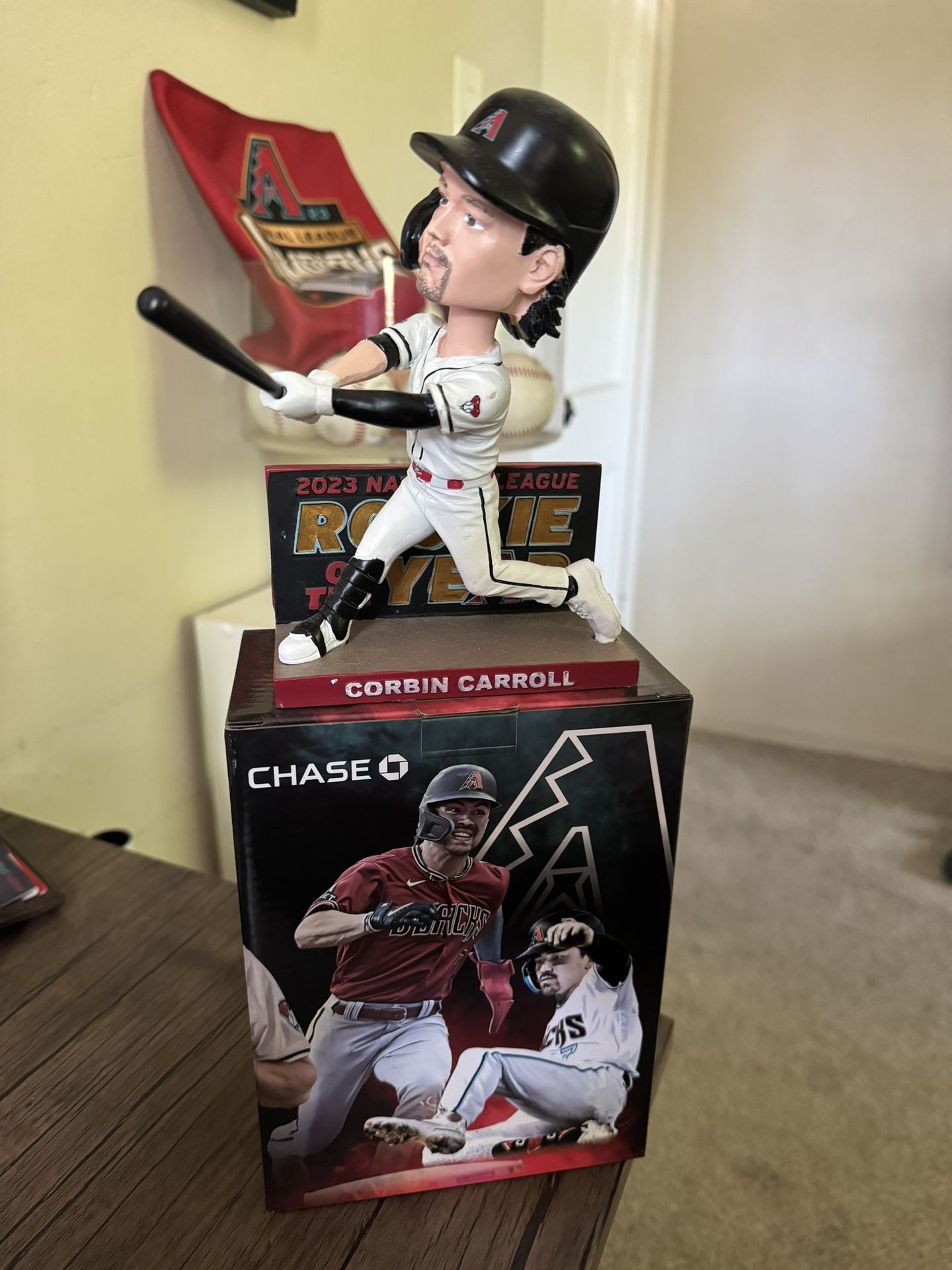 Corbin Carrol Rookie Bobble head And Rally Towel 