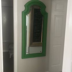 Large Painted Antique Mirror