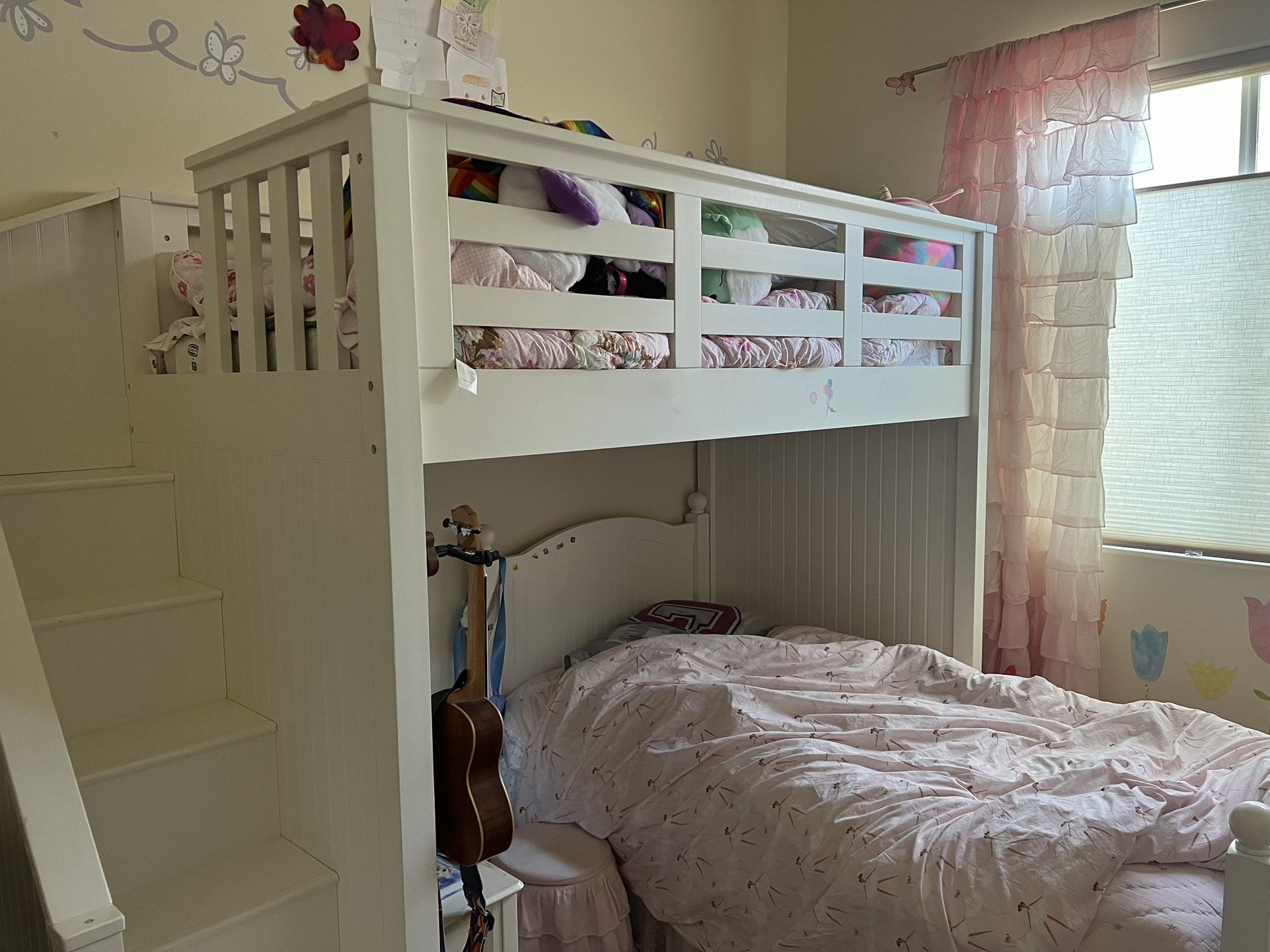 Pottery Barn Kids Catalina Stair Loft Bed & Lower Bed Set