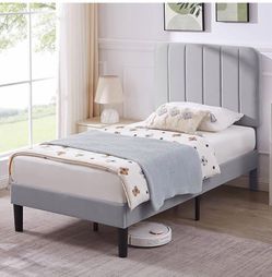 Modern Upholstered Twin Bed