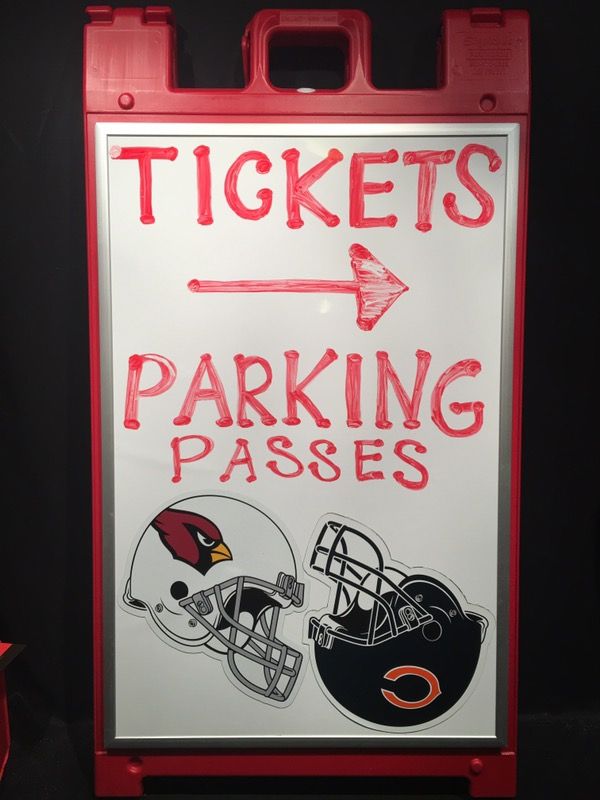 Arizona Cardinals VS Chicago Bears Tickets &a Parking Passes NEAR STADIUM