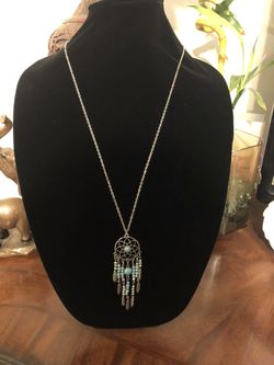 New Silver Dream Catcher Necklace