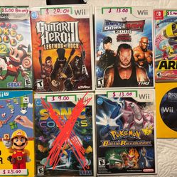 Nintendo Wii/Wii U Games $80 For All