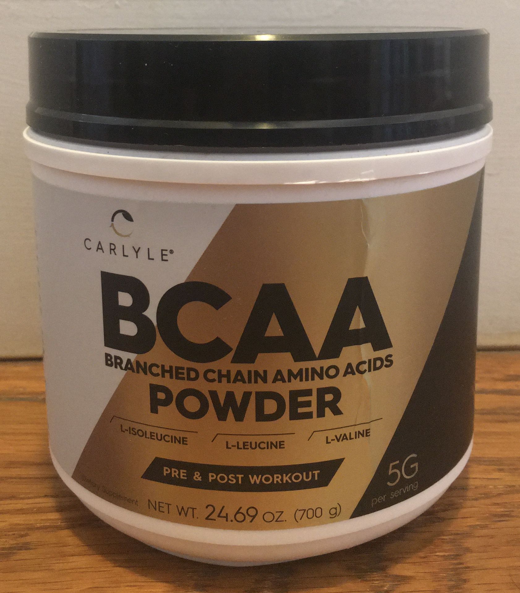 Carlyle Unflavored BCAA Powder Branched Chain Amino Acids 122 Servings 700 grams
