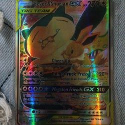 Eevee & Snorlax GX - SM169 - SM Black Star Promo.