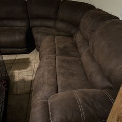 Dark Brown Sectional 