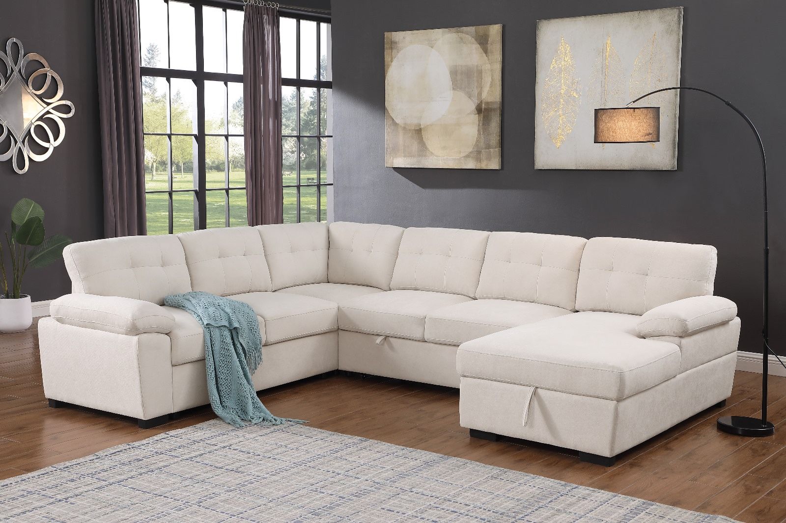 New! Beautiful Sectional Sofa, Comfortable Sofa Bed, Sofabed, Sectional Sofa Bed, Sectional Sofa With Pull Out Bed, Sofa Bed, Sofabed, Couch