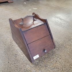 Antique Wood Scuttle Box