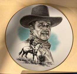 John Wayne Porcelain Plate A Great American