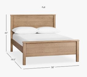 Pottery Barn Kids Charlie Full Bed with Mattress - Seadrift Finish