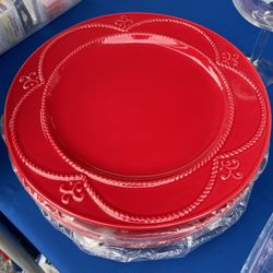 Princess House Platos Grandes Ruby Nuevos En Caja 📦 